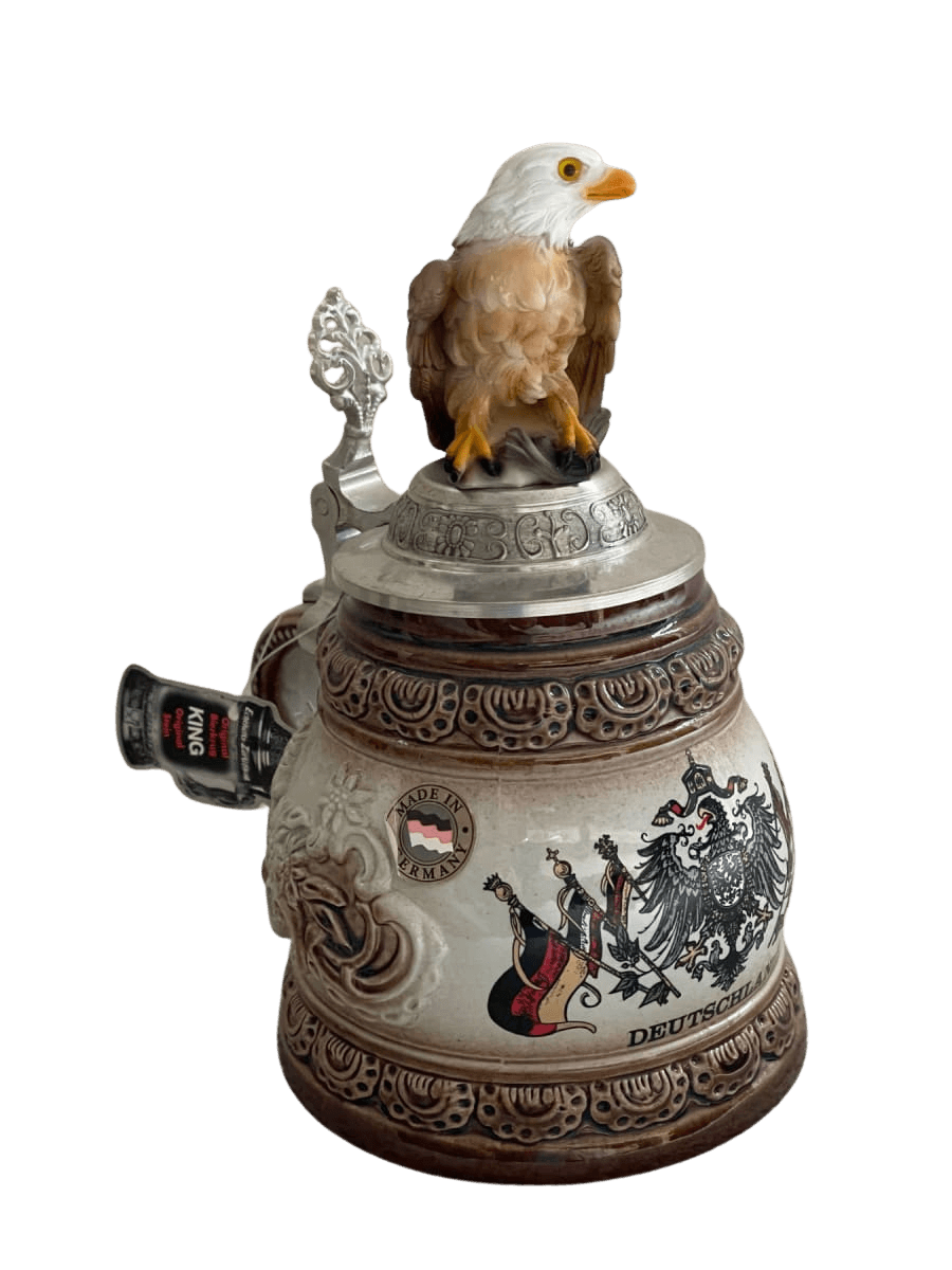 German Beer Stein with Bald Eagle Lid - photo 1