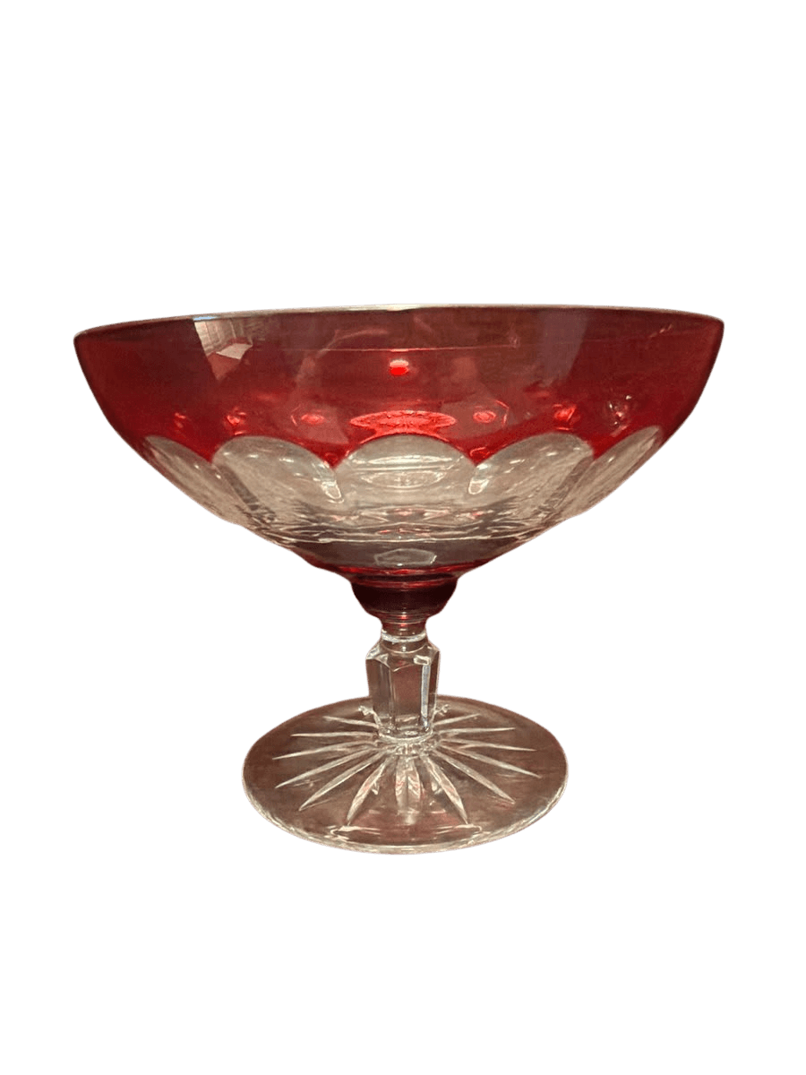 Ruby Red Cut-to-Clear Crystal Compote - photo 1
