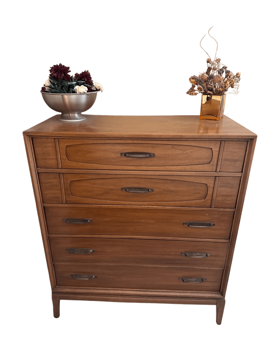Mid-Century Modern Walnut Highboy Dresser - photo 1