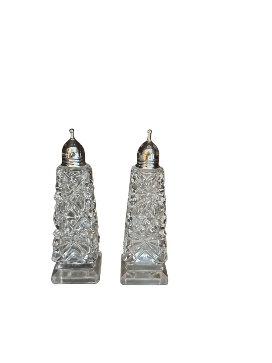Cut Crystal Salt and Pepper Shakers Pair - photo 1