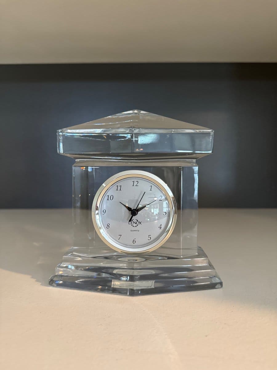 Lenox Crystal Quartz Mantel Clock - photo 1