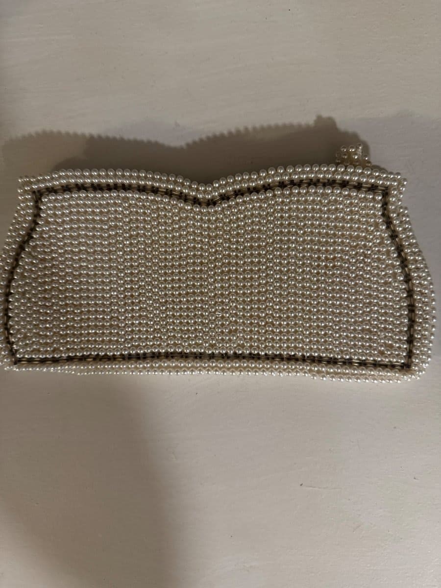 Pearl Beaded Evening Clutch Purse - photo 1