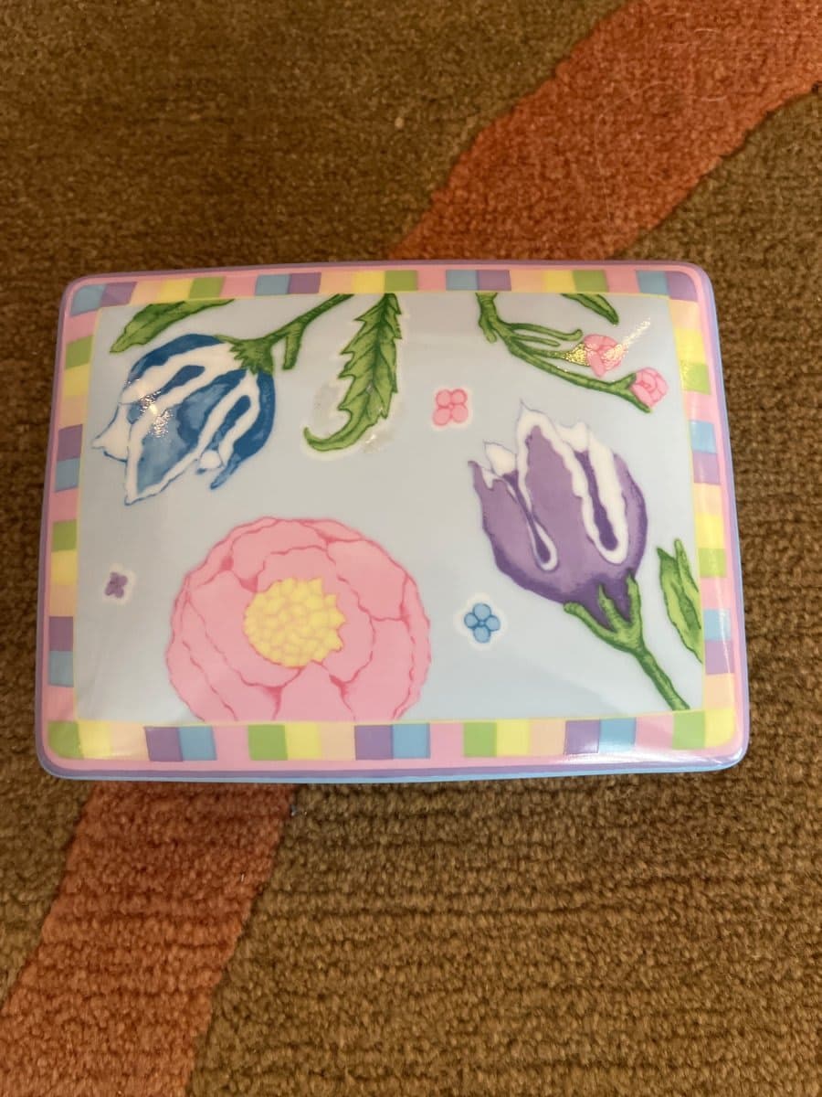 Floral Spring Porcelain Trinket Box