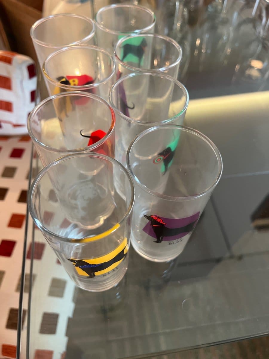 Dog-Themed Novelty Drinking Glasses Set of 6