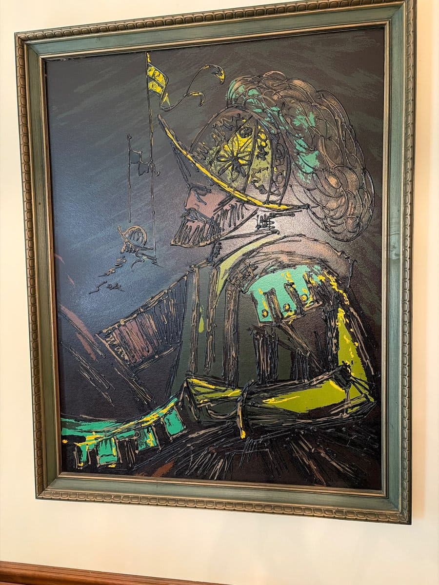 Abstract Knight in Armor Oil Painting