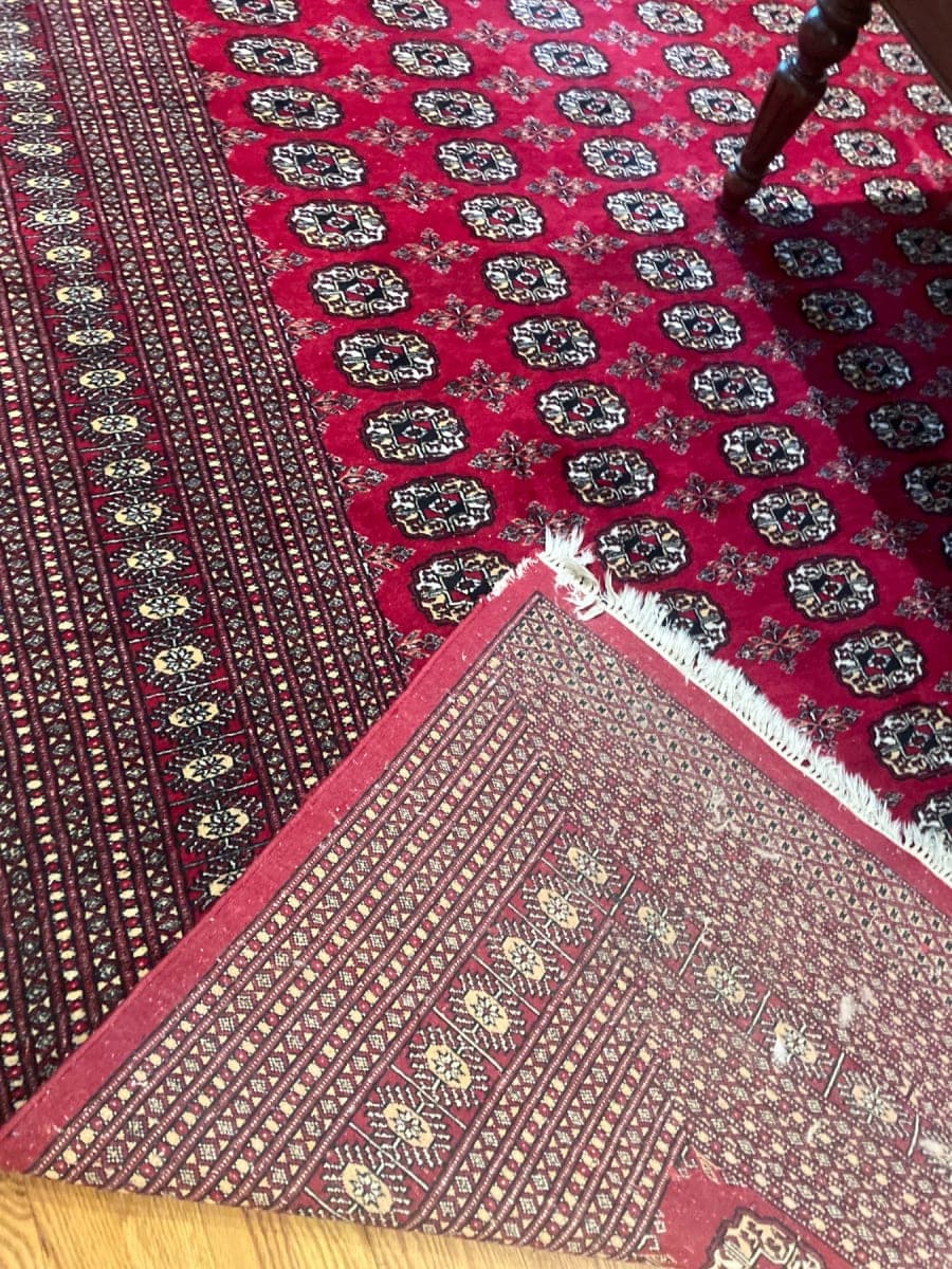 Pakistani Bokhara Wool Area Rug Red